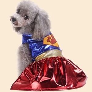 Superhero Dog Costume in Red and Blue NWT